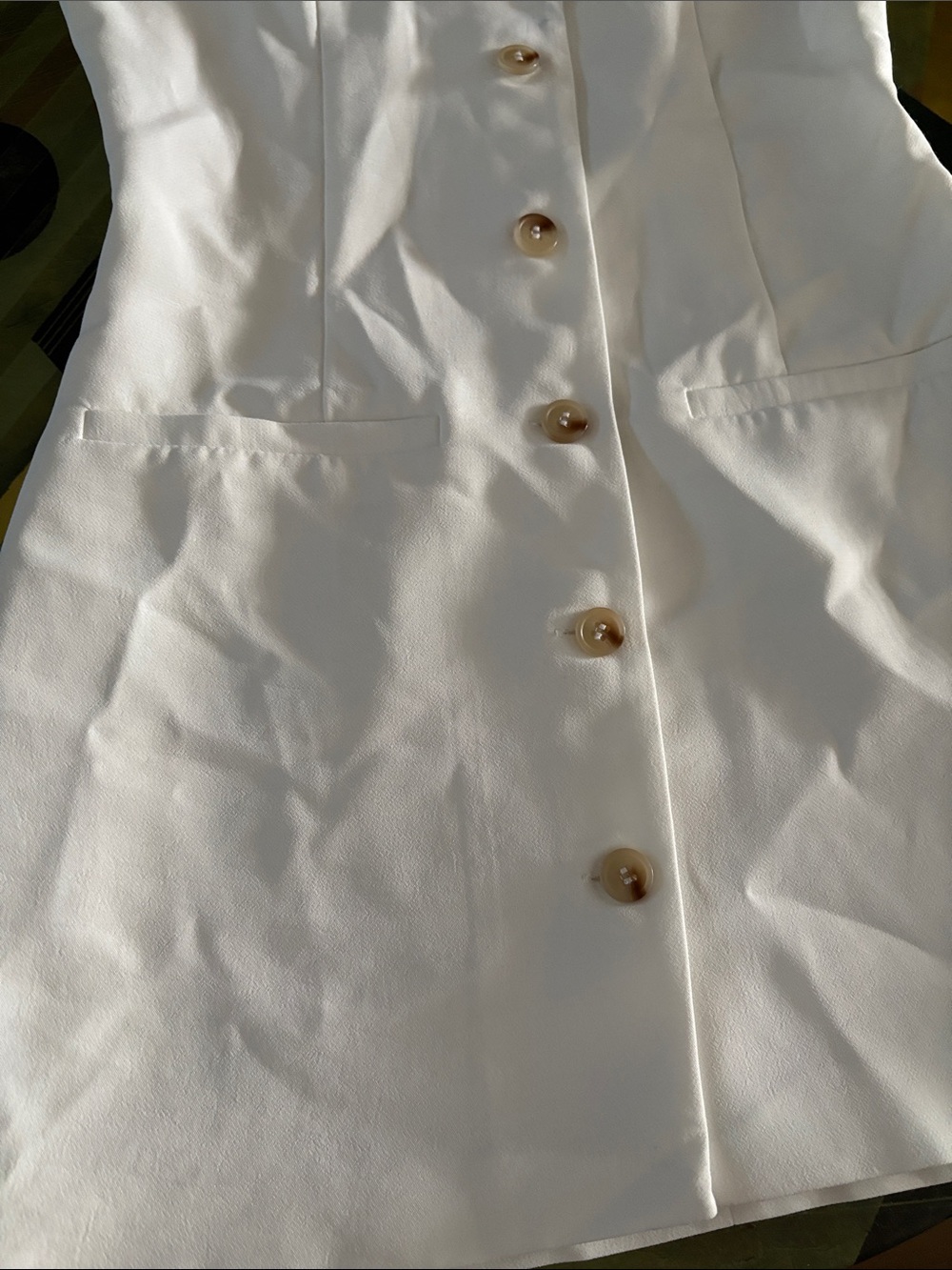 Sincerely Jules White Button-Front Sleeveless Mini Dress - Picture 4 of 8